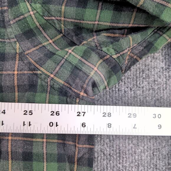Duluth Trading Co Button Down Green Plaid Long Sleeve Shirt Size 2XL - Picture 5 of 10